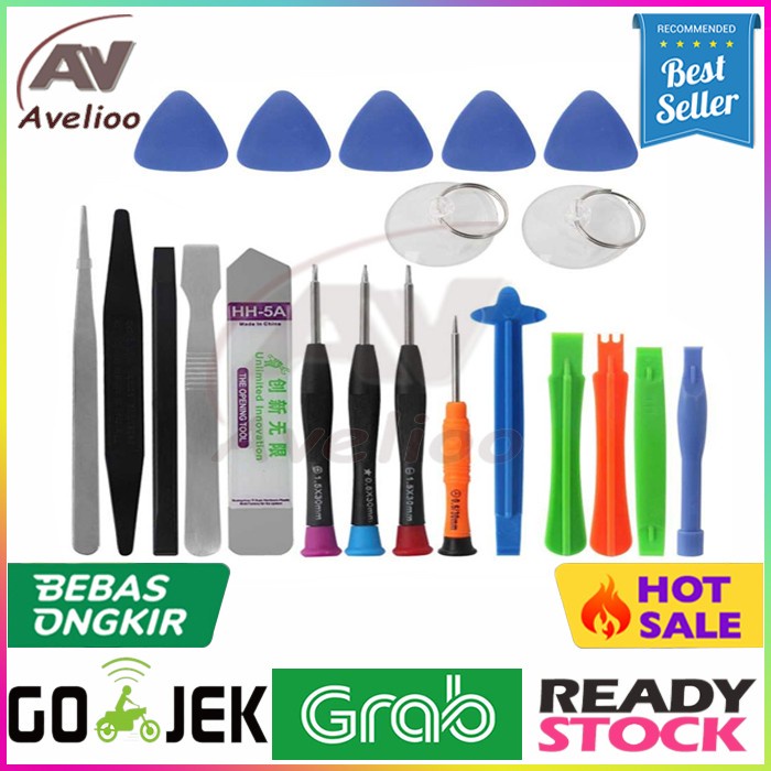 Jual Set Alat Servis Hp 21in1 Obeng Reparasi HP Full Set Lengkap