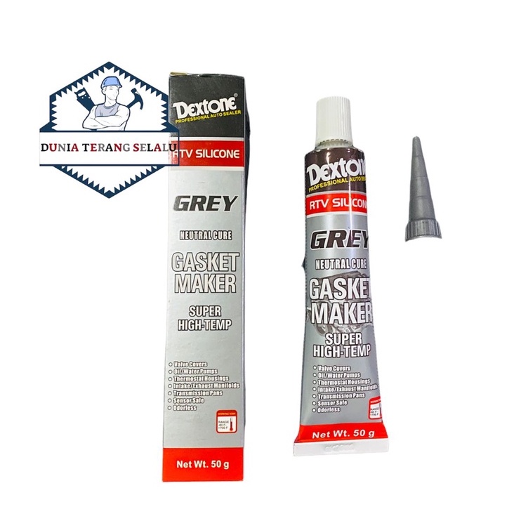 Jual Lem DEXTONE Grey Silicone RTV Gasket Maker Neutral Cure Super ...