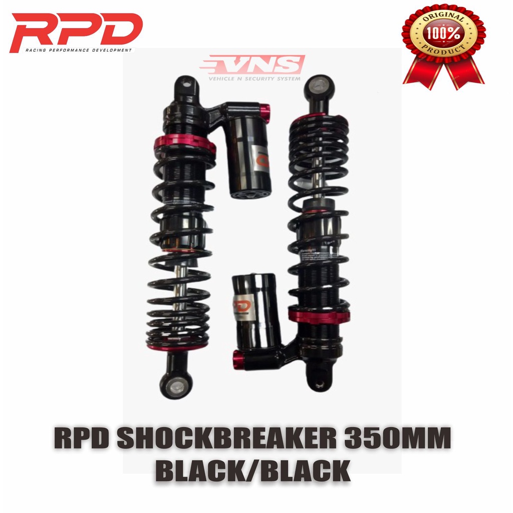 Jual RPD Twin Shock Rear 350MM - BLACK/BLACK | Shopee Indonesia