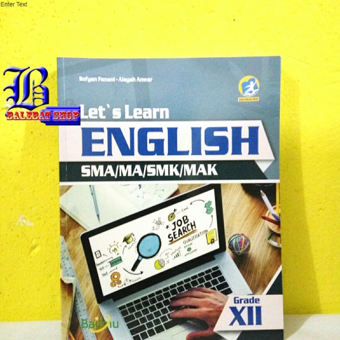 Jual Buku SMA MA SMK MAK Kelas 12 Bahasa Inggris LETS LEARN ENGLISH ...