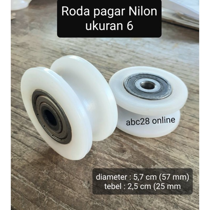 Jual Roda Pagar Nilon Ukuran 6 Roda Only Tanpa Casing Pengganti Roda Pagar Steinlis Dan Besi 5713