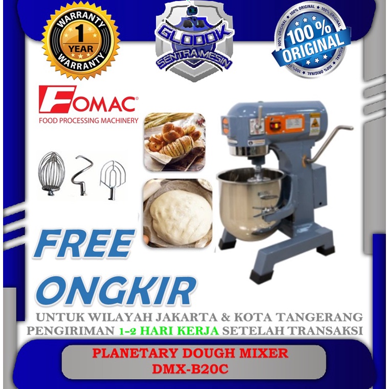 Jual Mesin Pengaduk Adonan L Planetary Dough Mixer Dmx B C Fomac