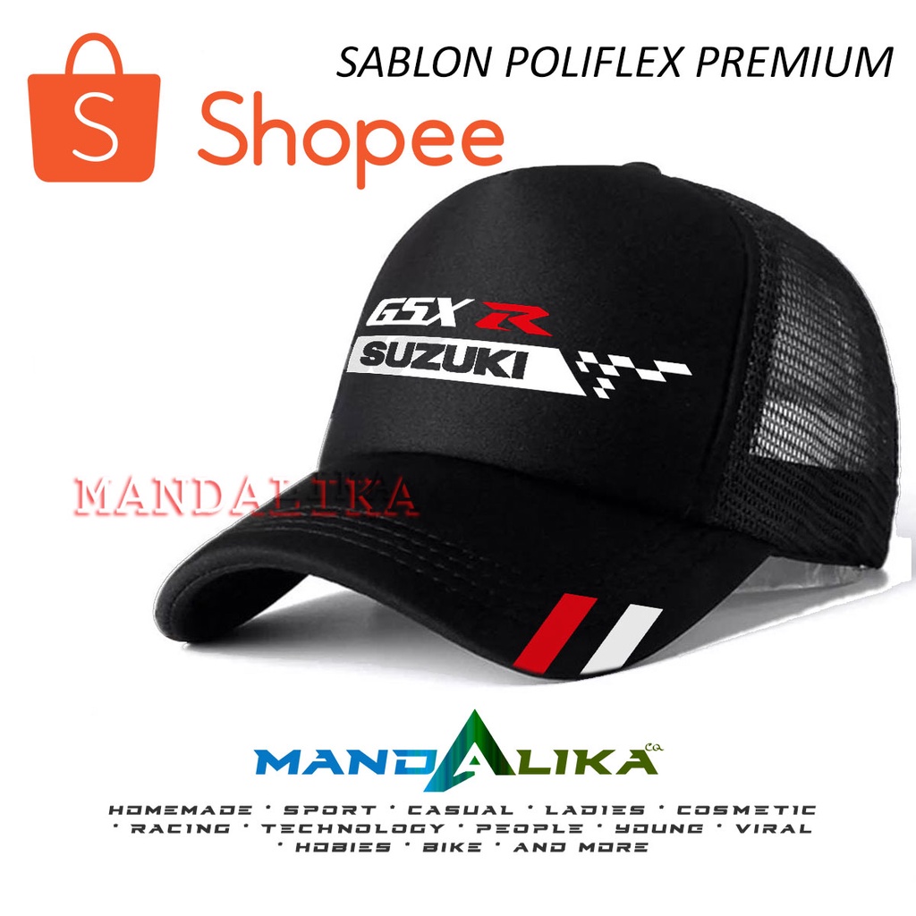 Jual TOPI RACING GSX R TRUCKER JARING RACE | Shopee Indonesia