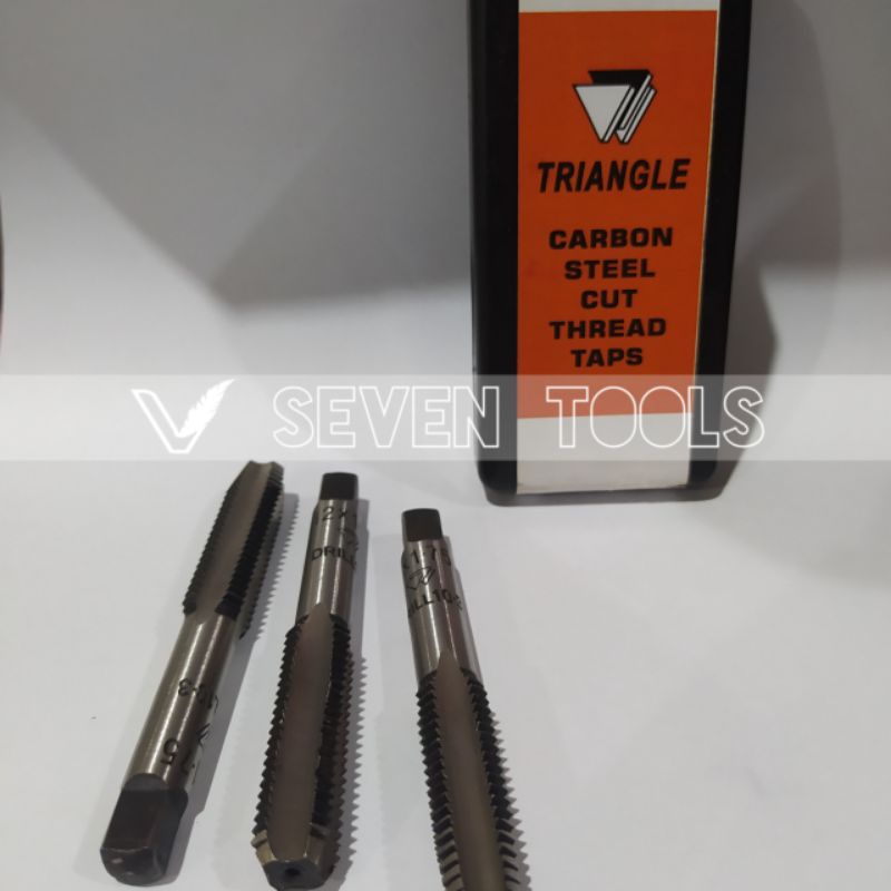 Jual Mata bor drat baut M13 X 1.25 mm TRIANGLE set 3 pcs mata bor hand ...