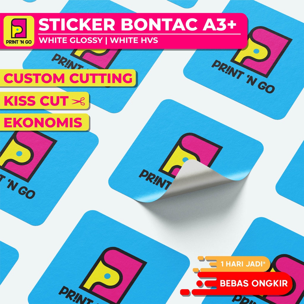 Jual Cetak Stiker Label Bontac Chromo Kromo A3 Kiss Cut White Shopee Indonesia 4044