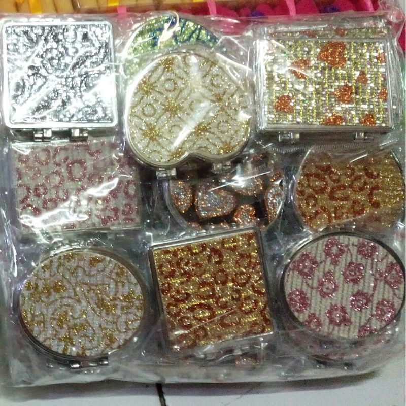 souvenir pernikahan kaca gilter lipat 2 isi 50 pcs gratis kartu ucapan terima kasih a