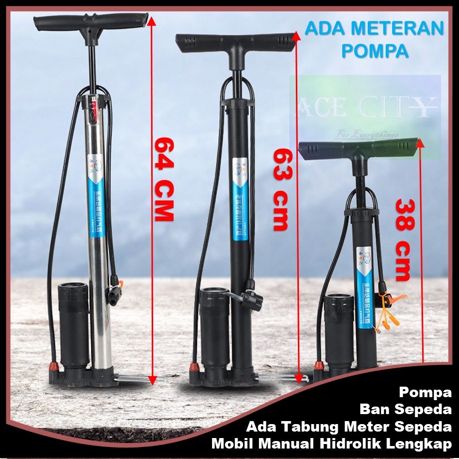 Jual Pompa Ban Tabung Meter Mobil Sepeda Motor Manual Murah Shopee Indonesia