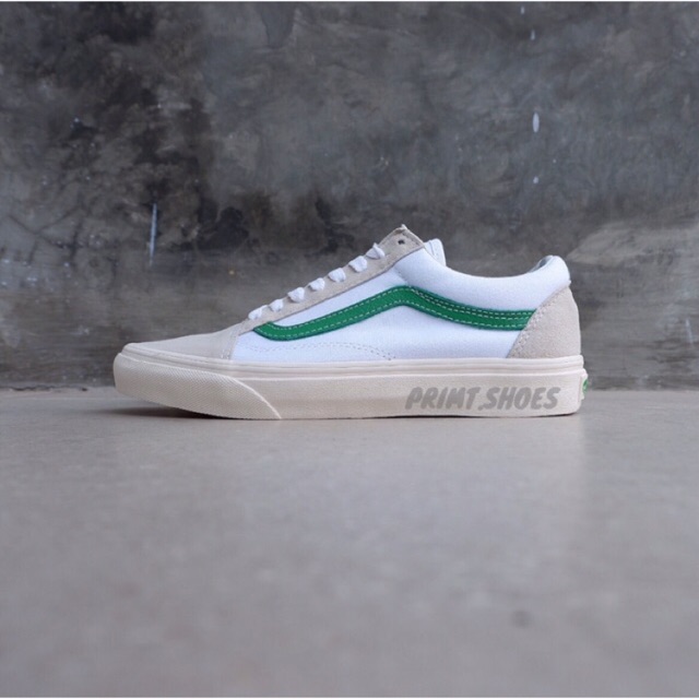 Vans Old Skool Vintage Sport True White Kelly Green