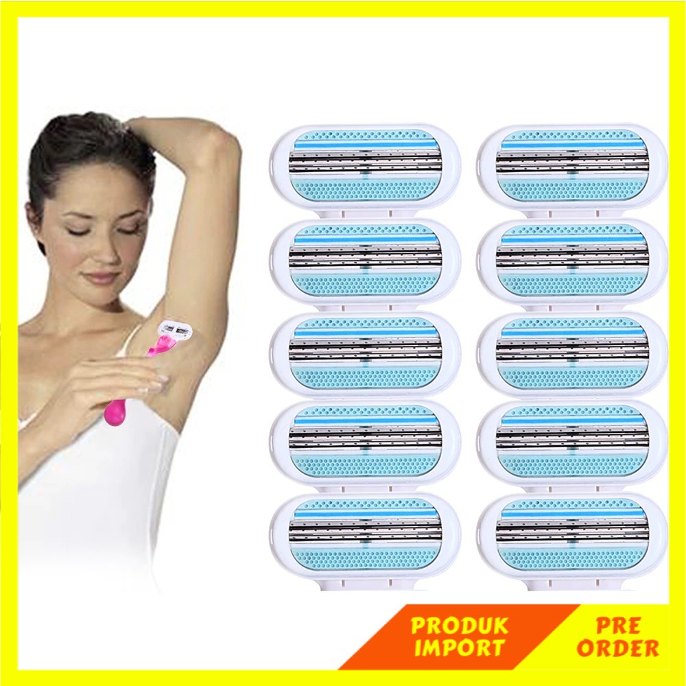 Jual PRODUK IMPORT 10pcs/lot Beauty Safety Female Razor Blade Shaving ...