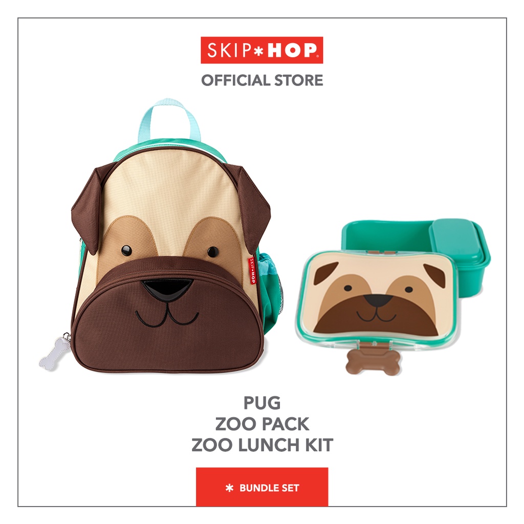 Jual Skip Hop Zoo Little Kid Backpack & Lunch Kit Pug Tas Ransel