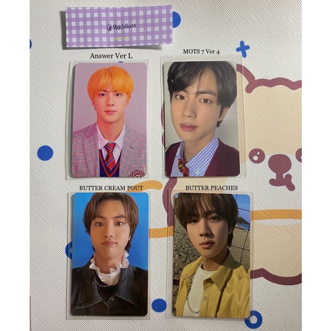 Jual JIN PHOTOCARD ALBUM OFFICIAL - BUTTER CREAM POUT, BUTTER PEACHES ...