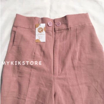 Laura Slim Kulot Highwaist Mykikstore Basic Kulot Basic Pants Kulot Linen