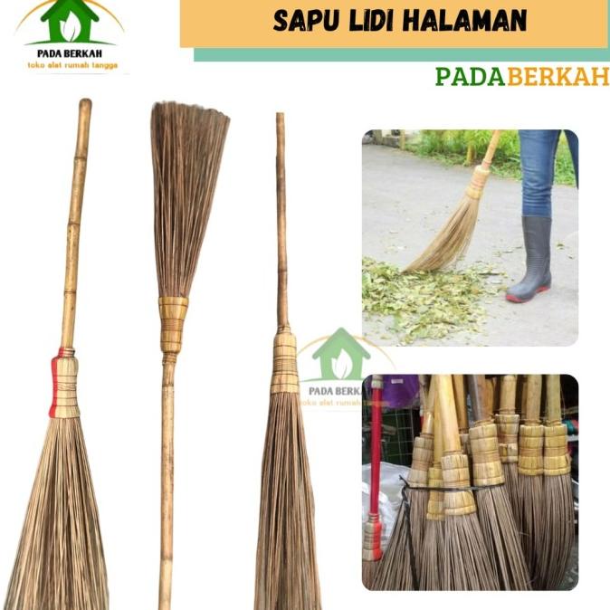 Jual Sapu Lidi Gagang Taman Halaman Sapu Lidi Besar Gagang Panjang Kuat