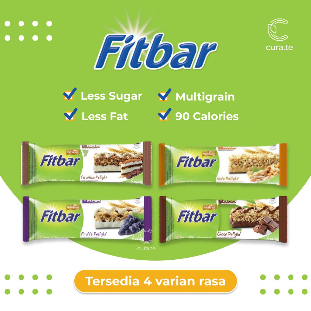 FITBAR Multigrain 22gr Snack Bar Multigrain All Variant Sachet