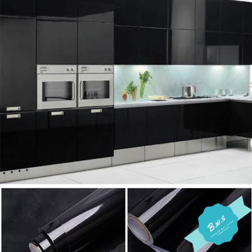 Jual Wallpaper Kitchen Set Glossy Black | Shopee Indonesia