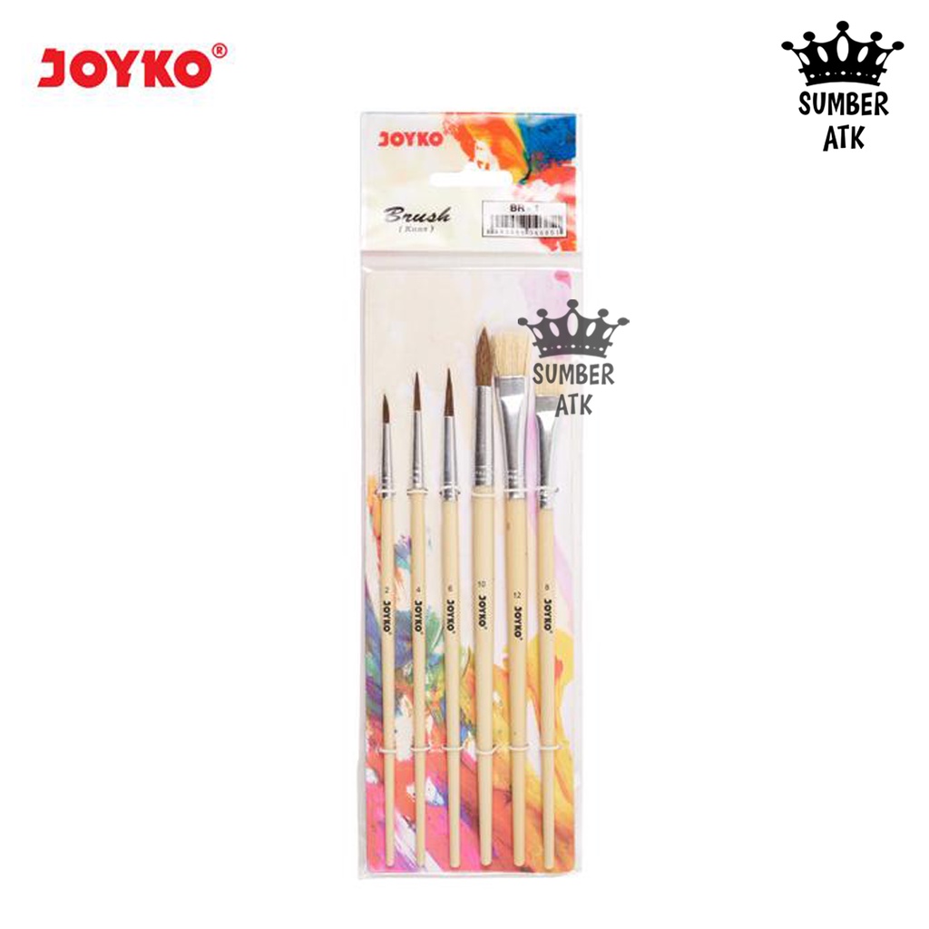 Jual Brush Kuas Cat Air Lukis Acrylic Joyko BR 1 Shopee Indonesia