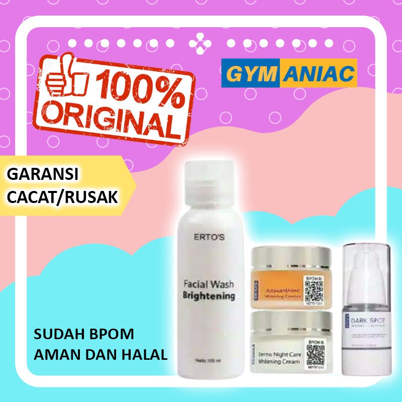 Jual Paket Ertos Penghilang Plek Flek Hitam Dark Spot Dan Bekas Jerawat D Di Wajah Cepat Paling