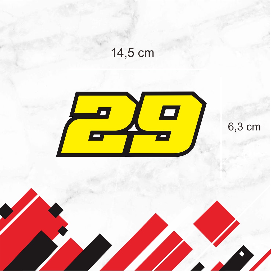 Jual Sticker Cutting Nomer Balap 29 | Shopee Indonesia