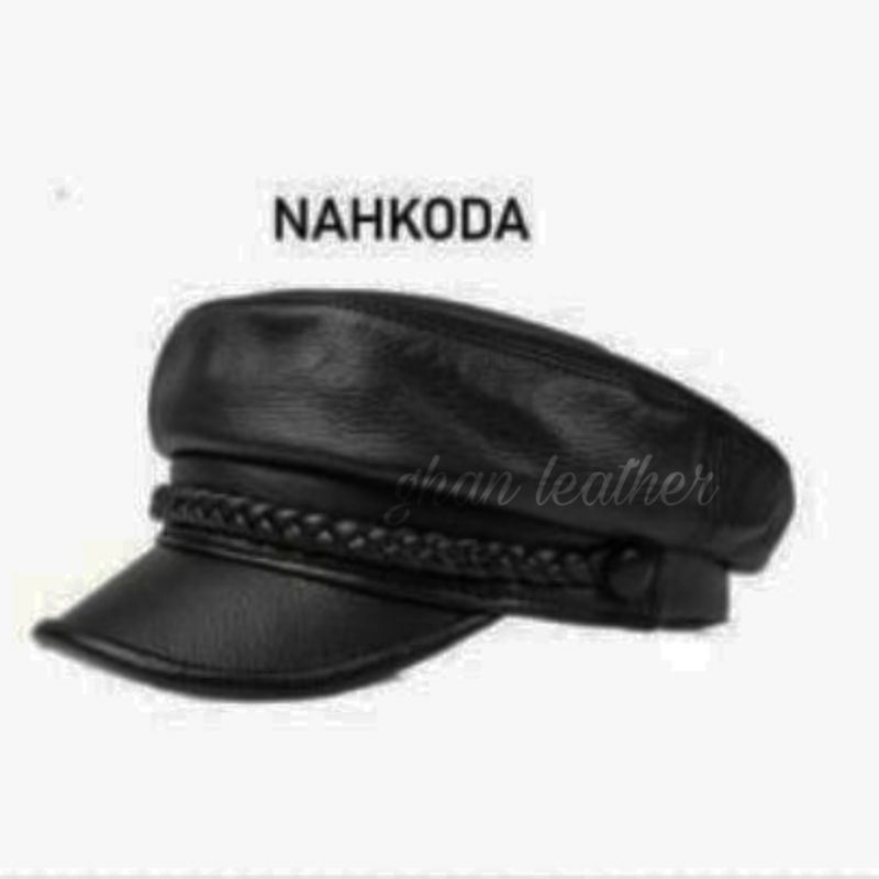 Jual TOPI NAHKODA KULIT ASLI/POLICE /TOPI KULIT KOMANDO POLICE | Shopee ...