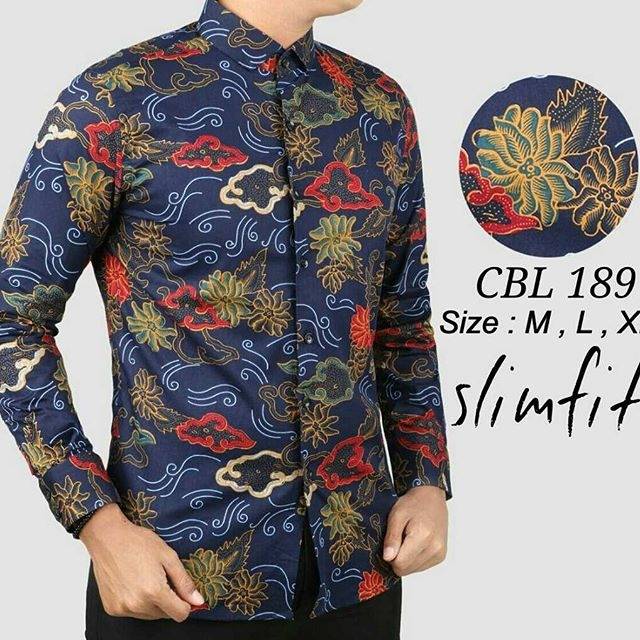 Jual BAJU BATIK KEMEJA PRIA SLIMFIT BATIK PRIA SLIM FIT LENGAN PANJANG ...