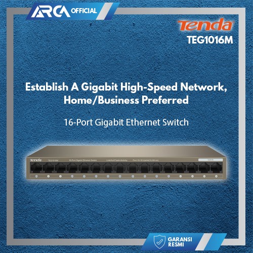 Jual TENDA TEG1016M 16-Port Gigabit Ethernet Switch | Shopee Indonesia