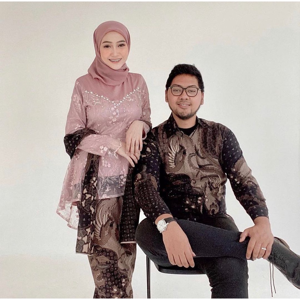 Jual Batik Couple Kebaya Modern Kebaya Tunangan Lamaran Baju Wisuda Baju Tunangan Baju Lamaran 6560