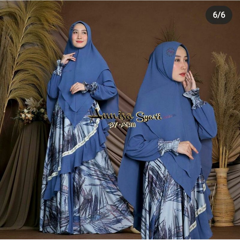 Jual Dress Brukat Muslimah Dewasa Annisa Syari By Asm Gamis Perempuan