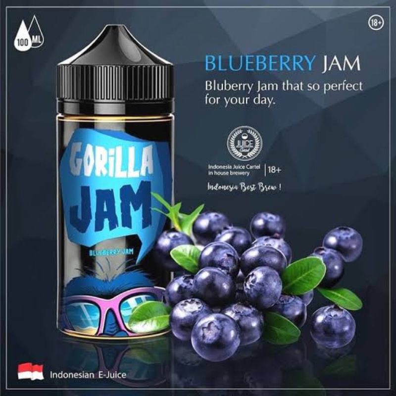 Jual CREAMY GORILLA BLUEBERRY JAM 100ML AUTHENTIC | Shopee Indonesia