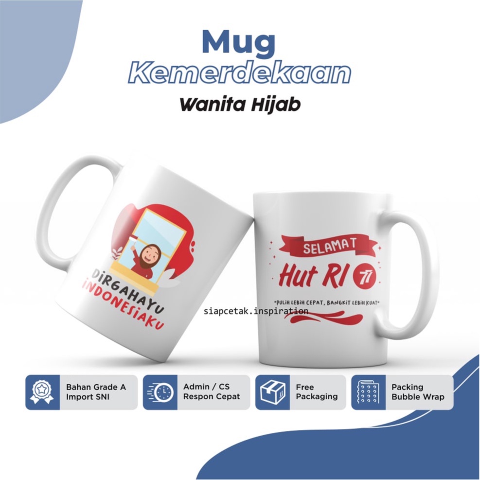 Jual MUG CUSTOM KEMERDEKAAN 17 AGUSTUS HARI MERDEKA MERAH PUTIH HUT RI