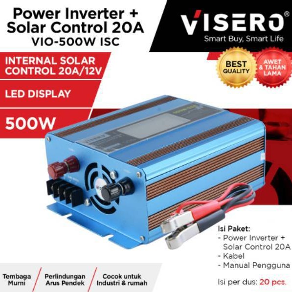 Jual Power Inverter Visero + Solar Control 20A 500W (VIO-500W ISC