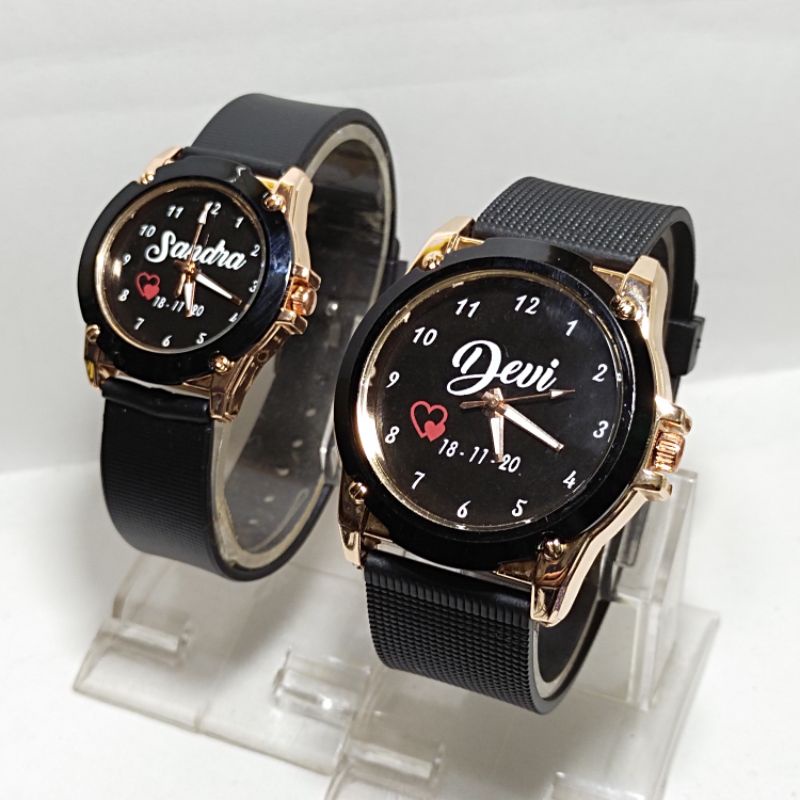 Jual JAM TANGAN COUPLE NAMA PASANGAN BISA SATUAN Shopee Indonesia