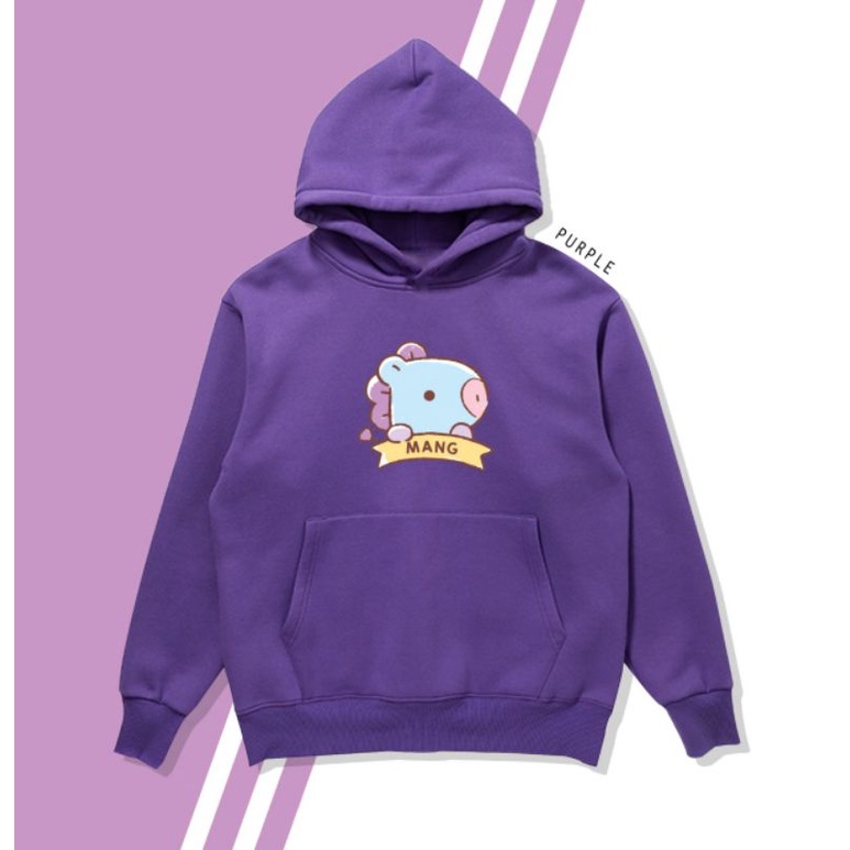 Jual HOODIE BT21 FLEECE/HOODIE BT21 KOYA/CIMMY/TATA/RJ/MANG/COOKY