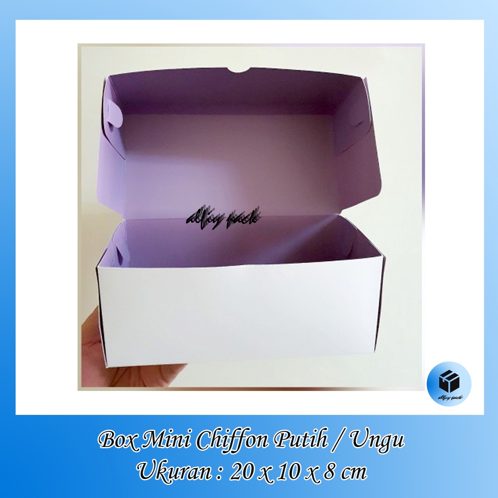 Jual 1pack isi 10pcs BOX MINI CHIFFON UKURAN 20x10x8 CM WARNA PUTIH ...