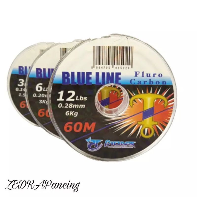 Jual BLUE LINE 60 METER FLURO CARBON FISHING LINE