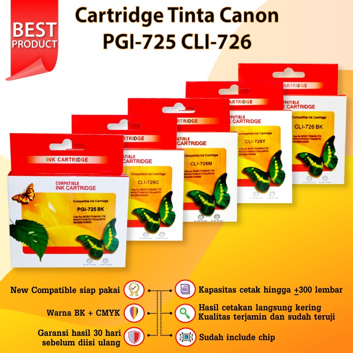 Jual Cartridge Tinta Canon Pgi Black Cli Color Pgbk Cli