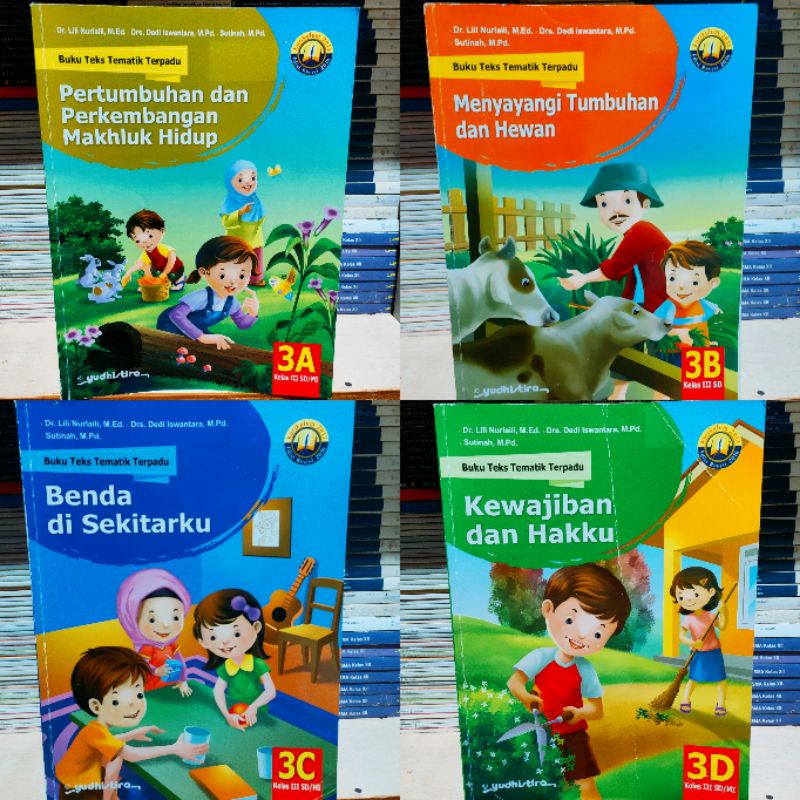 Jual Buku Teks Tematik Terpadu Kurikulum 2013 Revisi SD Kelas 3A s/d 3H ...