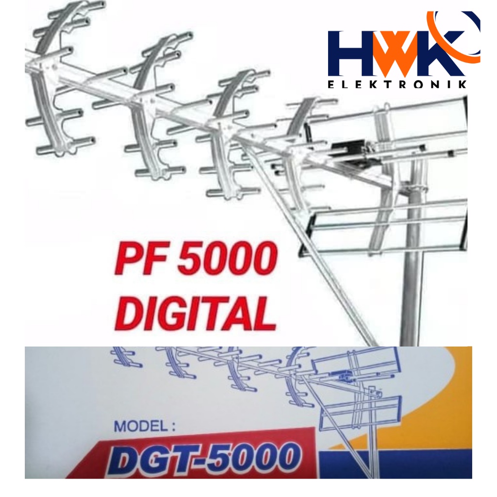 Jual ANTENA TV DIGITAL PF DGT 5000 SUPER PEKA SINYAL DIGITAL BONUS KABEL Shopee Indonesia