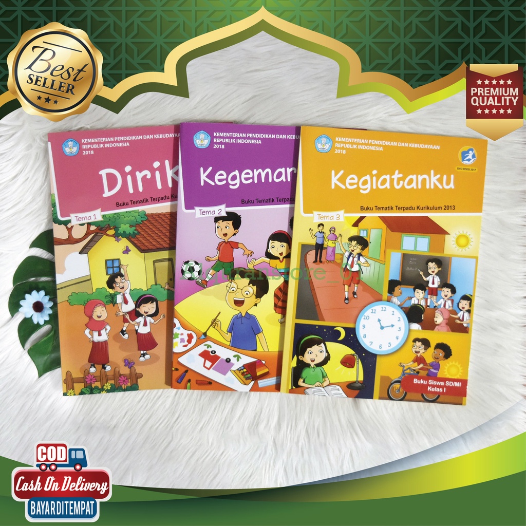 Jual Original BUKU SISWA Kelas 1 SD MI Tematik Terpadu Tema 1 2 3 4 5 ...