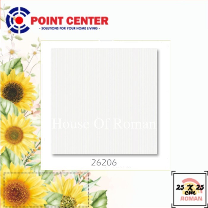 Jual TERMURAH ROMAN KERAMIK 25 X 25 MF 26206 RHAPSODY WHITE GOL B ...