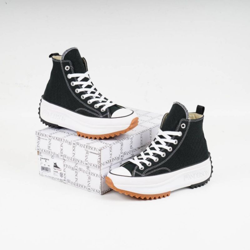 Jual Converse Run Star Hike High Jw Anderson Black Shopee Indonesia