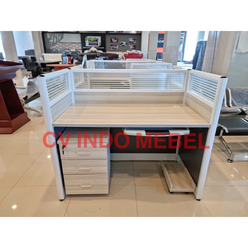Jual meja kantor partisi meja kerja sekat meja partisi minimalis work