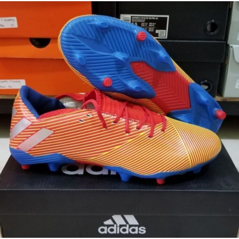 Jual sepatu bola adidas nemeziz 19.3 orange blue Fg Shopee Indonesia