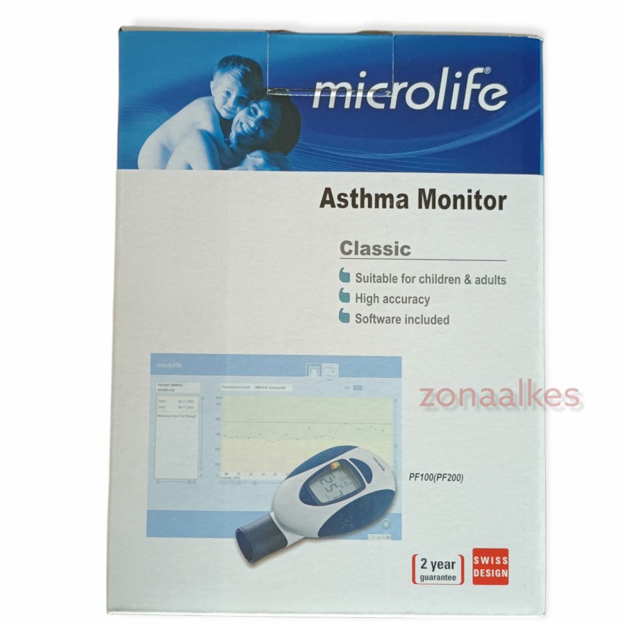 Jual Digital Peak Flow Meter / Asthma Monitor Microlife Spirometer PF100 Shopee Indonesia