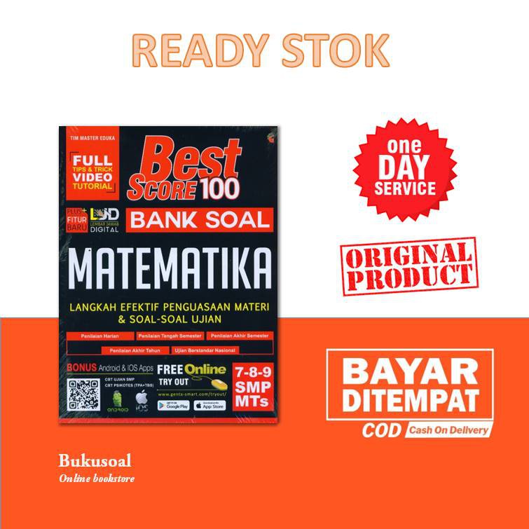 Jual BUKU MATEMATIKA - BEST SCORE 100 BANK SOAL MATEMATIKA SMP MTS ...