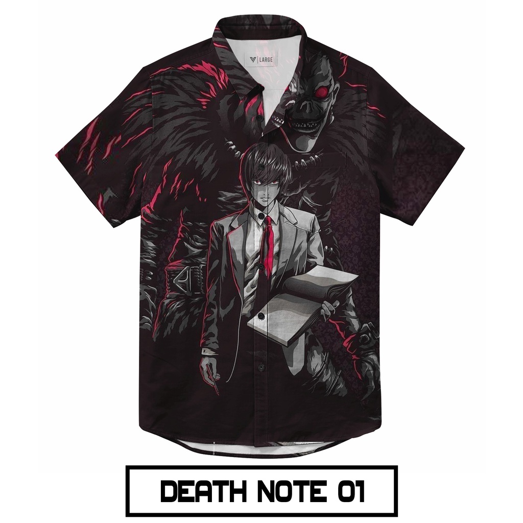 Jual ANIME DEATH NOTE Kemeja Fullprint (100% Premium Polyester Fabric ...