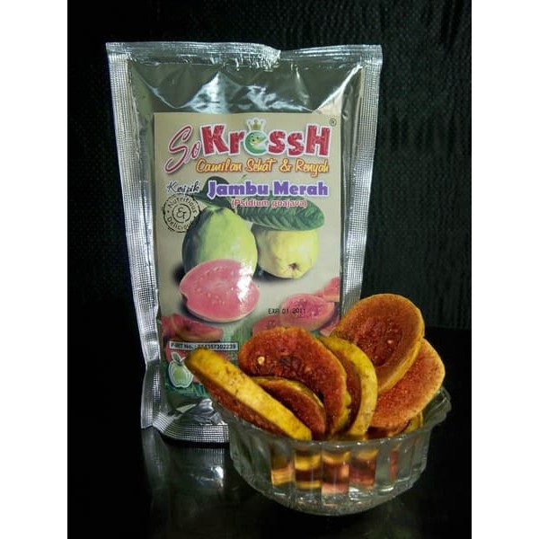 Jual Keripik Jambu Merah 100 Gram Dan Jambu Kristal 50 Gram So Kressh