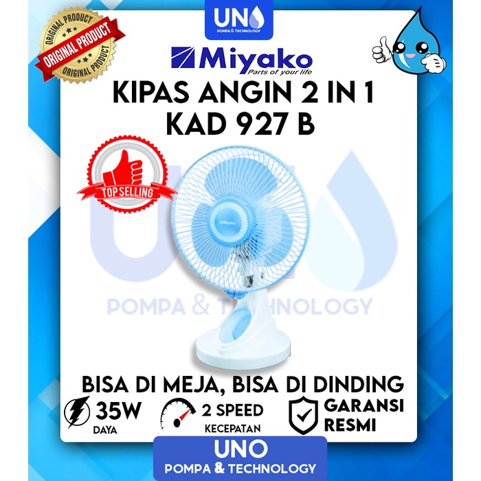 Jual Miyako Kipas Angin Meja Desk Fan 9 Inch Kad 927 B Kad 927 B Kad927b Pl Shopee Indonesia 8422