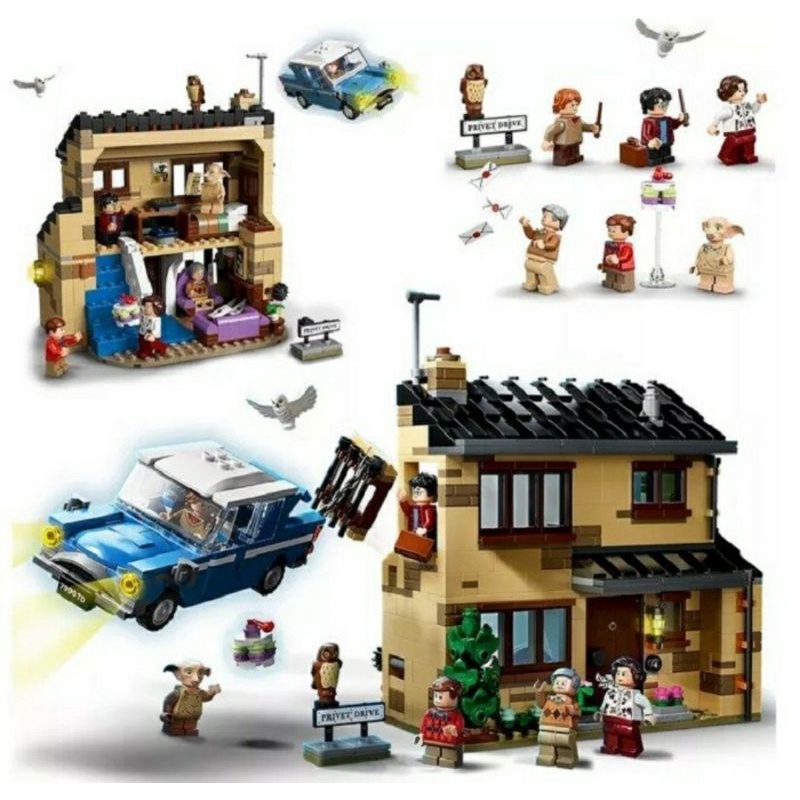 Jual 1 paket Set Original Harry Potter 4 Privet Drive Compatible Lego ...
