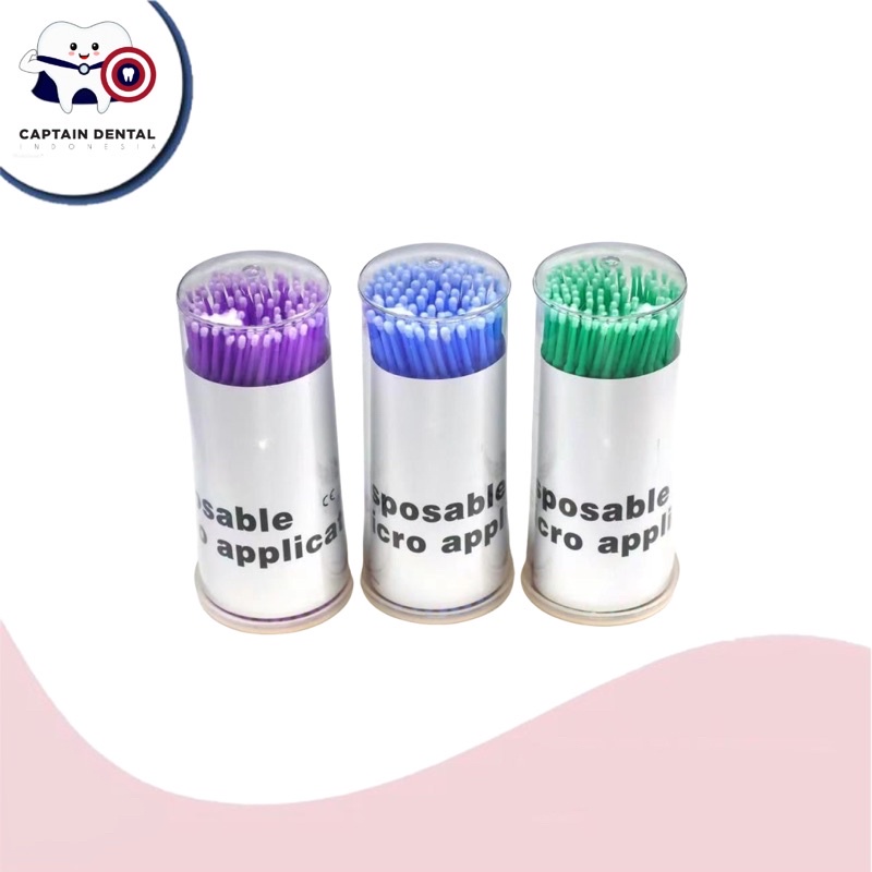 Jual Disposable Micro Applicators Microbrush Dental Botol Bonding Gigi Eyelash Extention