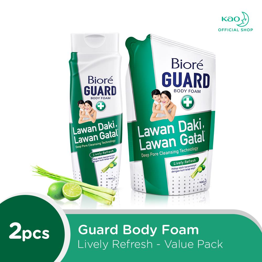 Jual Biore Body Foam Guard Lively Refresh Botol 250 mL + Refill 450 mL ...